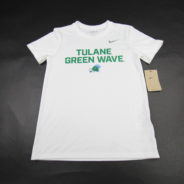Tulane Green Wave Nike Nike Tee Short Sleeve Shirt Women's White New XS-TOPS-173222