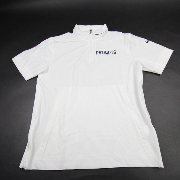 New England Patriots Nike NFL On Field Pullover Men's White Used M TOPS-173285