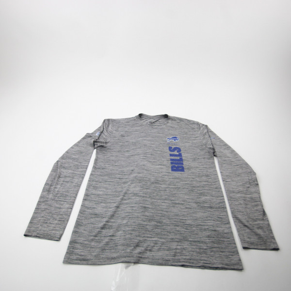 Buffalo Bills Nike NFL On Field Nike Tee Long Sleeve Shirt Men's Gray Used M TOPS-173896