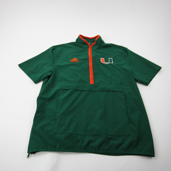 Miami Hurricanes adidas Aeroready Pullover Men's Green Used Multiple Sizes TOPS-173850