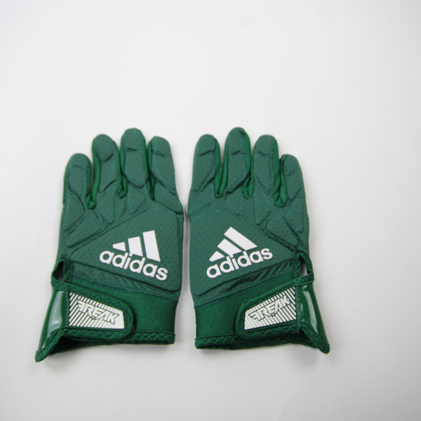 Miami Hurricanes adidas Freak Gloves - Receiver Men's Green/Orange New 4XL-EQPT-006642