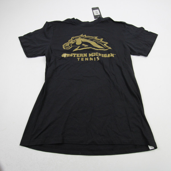 Western Michigan Broncos adidas Short Sleeve Shirt Men's Black New M-TOPS-174615