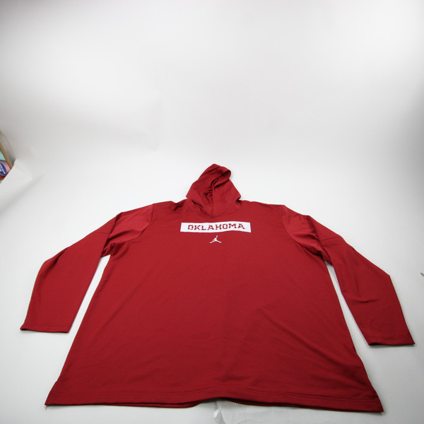 Oklahoma Sooners Air Jordan Dri-Fit Long Sleeve Shirt Men's Crimson/White Used 4XL-TOPS-174513