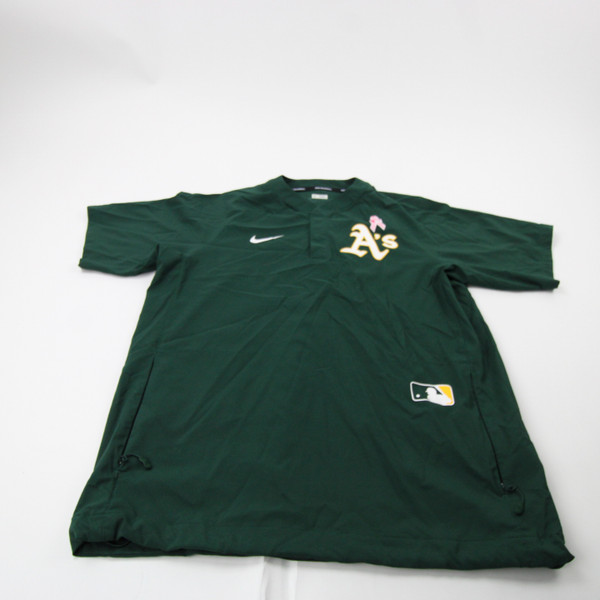 Oakland Athletics Nike MLB Authentic Pullover Men's Green Used M-TOPS-174901