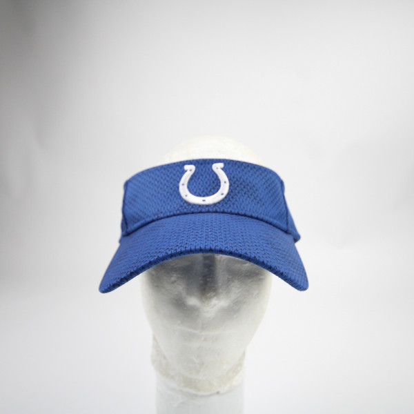 Indianapolis Colts New Era Visor Unisex Blue Used OSFM HATS-016213