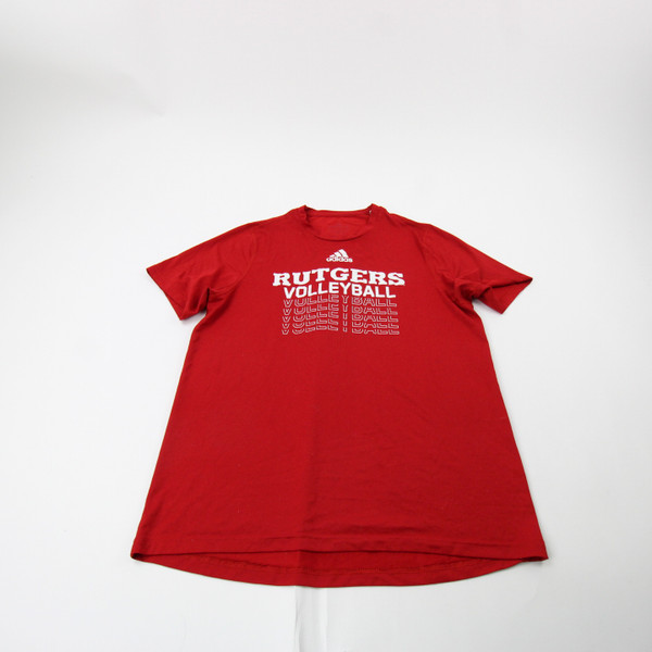 Rutgers Scarlet Knights adidas Short Sleeve Shirt Men's Red Used L-TOPS-175255
