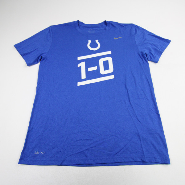 Indianapolis Colts Nike Dri-Fit Short Sleeve Shirt Men's Blue Used L TOPS-175364