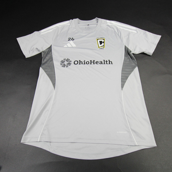 Columbus Crew adidas Practice Jersey - Soccer Men's Light Gray Used-JRSY-010660