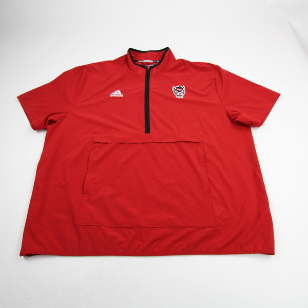 NC State Wolfpack adidas Pullover Men's Red/Black Used 2XL-TOPS-175373