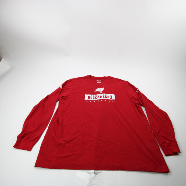Tampa Bay Buccaneers Nike NFL On Field Long Sleeve Shirt Men's Red Used 3XL-TOPS-175608
