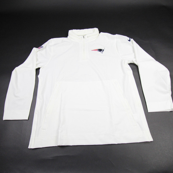 New England Patriots Nike NFL On Field Dri-Fit Pullover Men's White Used L TOPS-175573