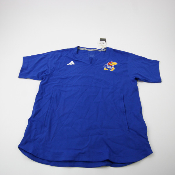 Kansas Jayhawks adidas Pullover Men's Blue New with Tags S TOPS-176114