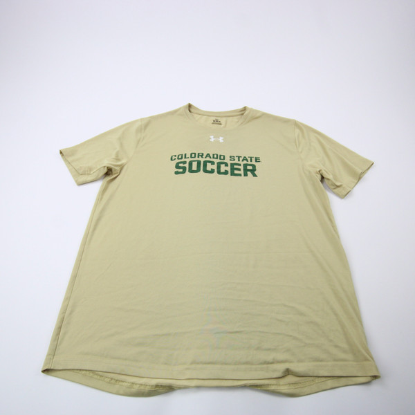 CSU Rams Under Armour Short Sleeve Shirt Men's Gold Used M TOPS-175760
