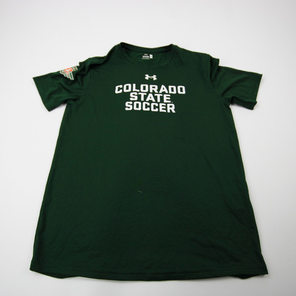 CSU Rams Under Armour Short Sleeve Shirt Men's Green Used S TOPS-175745