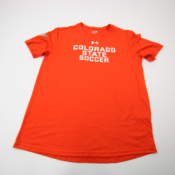 CSU Rams Under Armour Short Sleeve Shirt Men's Orange Used S TOPS-175754
