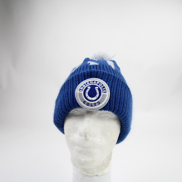 Indianapolis Colts New Era Winter Hat Unisex Blue Used OSFM HATS-016425