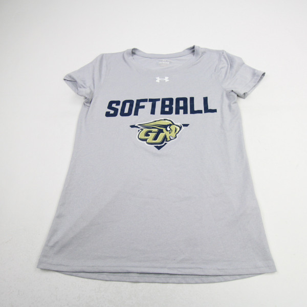 Gallaudet Bison Under Armour Short Sleeve Shirt Women's Gray Used XS TOPS-176215