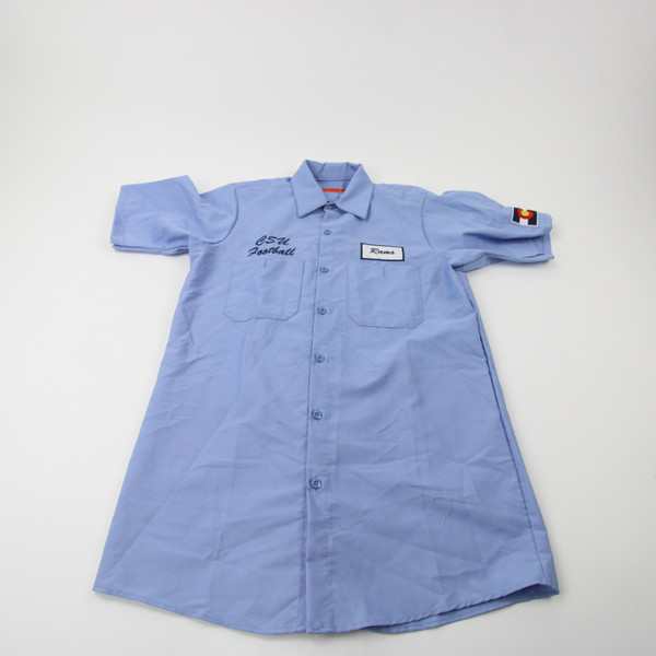 CSU Rams Red Kap Button-Up Men's Light Blue New-TOPS-176365