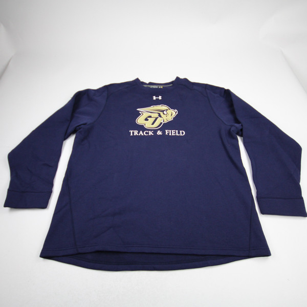 Gallaudet Bison Under Armour Sweatshirt Men's Navy Used 3XL-TOPS-176496