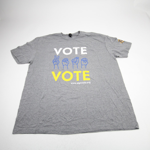 Gallaudet Bison Gildan Short Sleeve Shirt Men's Gray Used 3XL-TOPS-176499