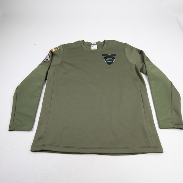 New York Jets Nike NFL On Field Sweatshirt Men's Olive Used-TOPS-176524