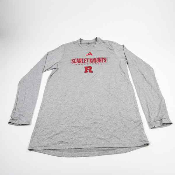 Rutgers Scarlet Knights adidas Aeroready Long Sleeve Shirt Men's Used Gray/Heather LT-TOPS-176676