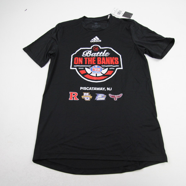 Rutgers Scarlet Knights adidas Short Sleeve Shirt Men's Black New XS-TOPS-176696