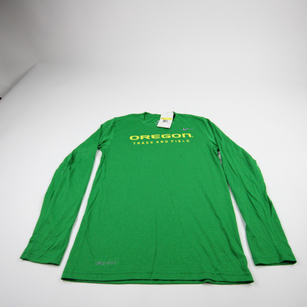 Oregon Ducks Nike Nike Tee Long Sleeve Shirt Men's Green New with Tags S TOPS-181361