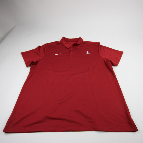 Stanford Cardinal Nike Dri-Fit Polo Men's Red Used XXL TOPS-181574
