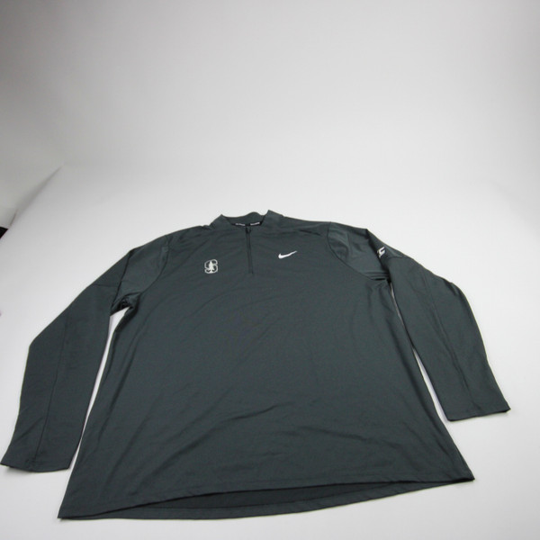 Stanford Cardinal Nike Dri-Fit Pullover Men's Gray Used XXL TOPS-181614