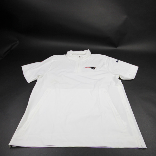 New England Patriots Nike NFL On Field Pullover Men's White Used XL TOPS-181965