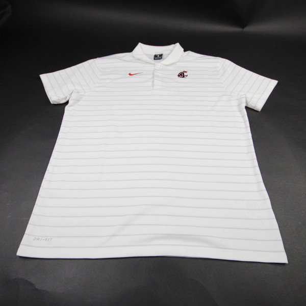 Washington State Cougars Nike Polo Men's White Used L TOPS-182194