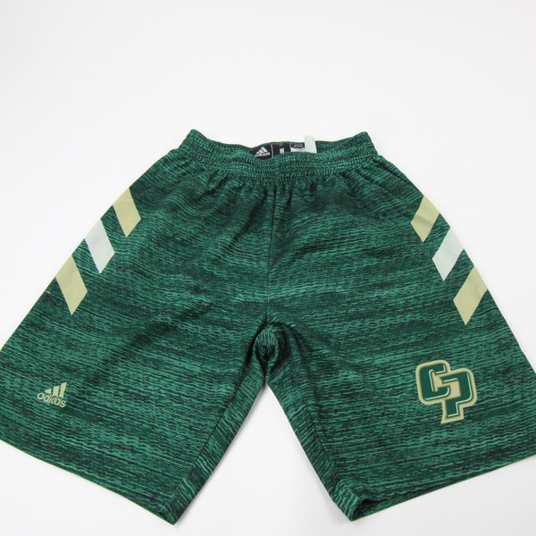 Cal Poly Mustangs adidas Practice Shorts Men's Green Used Multiple Sizes SHOR-039617