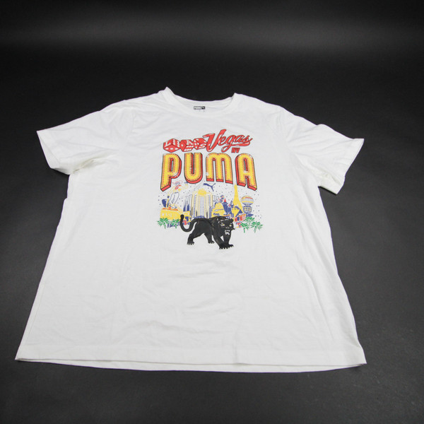 Puma Short Sleeve Shirt Men's White Used XL TOPS-165736