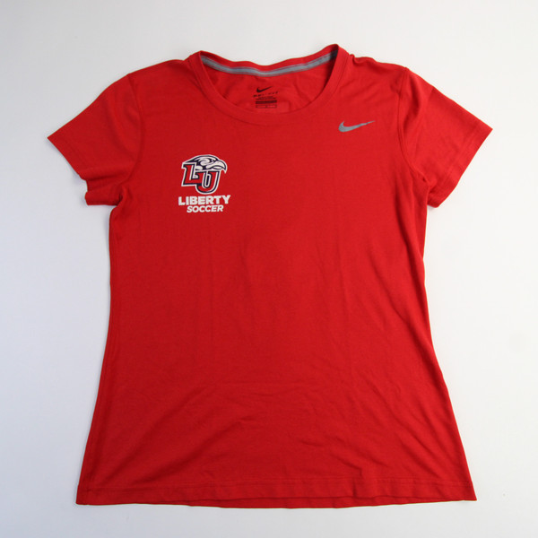 Liberty Flames Nike Short Sleeve Shirt Women's Red Used Multiple Sizes TOPS-165876