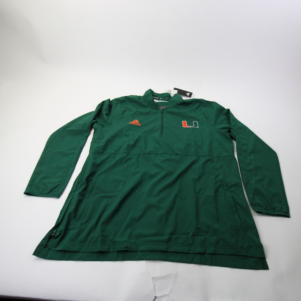 Miami Hurricanes adidas Aeroready Pullover Women's Green New with Tags 2XLT TOPS-169058