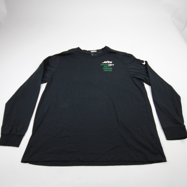 New York Jets Nike NFL On Field Dri-Fit Long Sleeve Shirt Men's Black Used XXL TOPS-169968