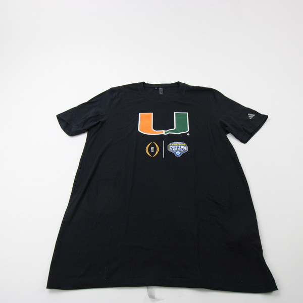 Miami Hurricanes adidas Short Sleeve Shirt Men's New without Tags S TOPS-171521