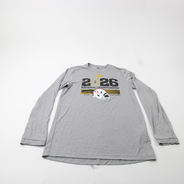 Miami Hurricanes adidas Long Sleeve Shirt Men's New without Tags S TOPS-171534