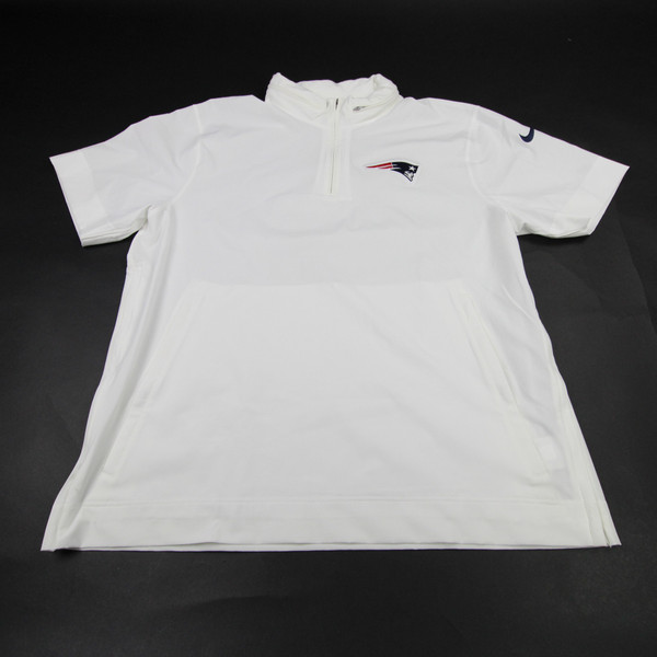 New England Patriots Nike NFL On Field Pullover Men's White Used XL TOPS-172807