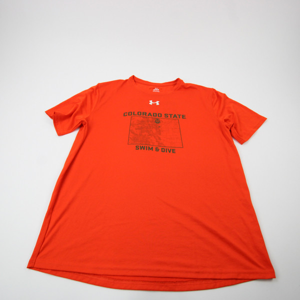 CSU Rams Under Armour Short Sleeve Shirt Men's Orange Used M TOPS-175756