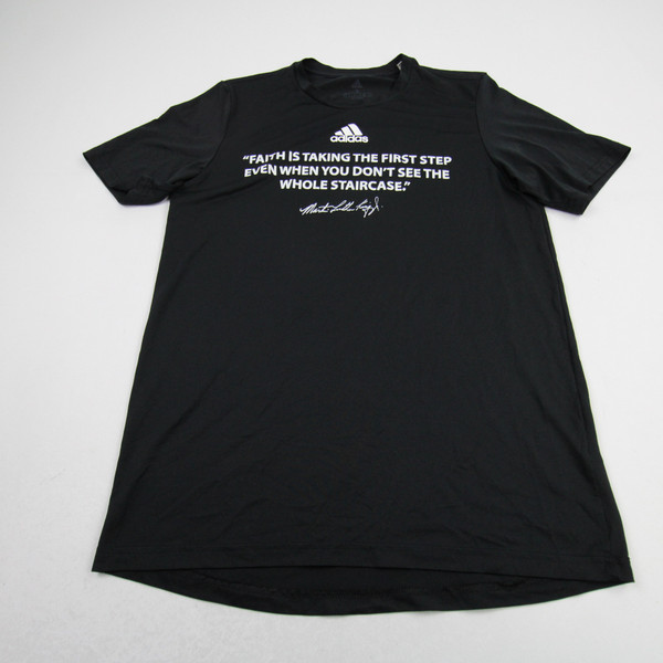 Kansas Jayhawks adidas Aeroready Short Sleeve Shirt Men's Black Used S TOPS-176099