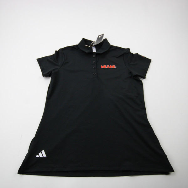 Miami Hurricanes adidas Polo Women's Black New with Tags Multiple Sizes TOPS-177103