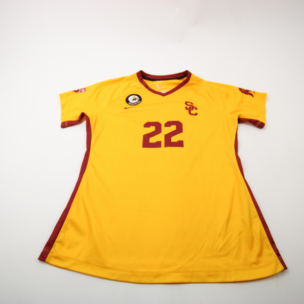 USC Trojans Nike Dri-Fit Game Jersey - Soccer Women's Gold Used L JRSY-010771