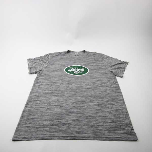 New York Jets Nike NFL On Field Dri-Fit Short Sleeve Shirt Men's Gray Used XXL TOPS-176727