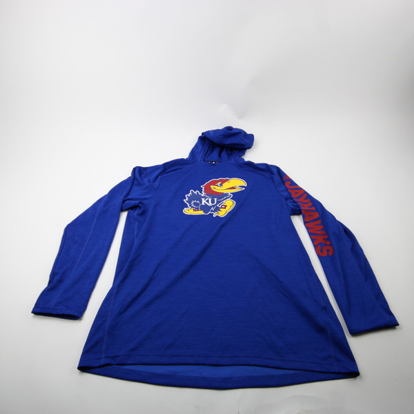 Kansas Jayhawks adidas Long Sleeve Shirt Men's Blue New without Tags XLT TOPS-177536