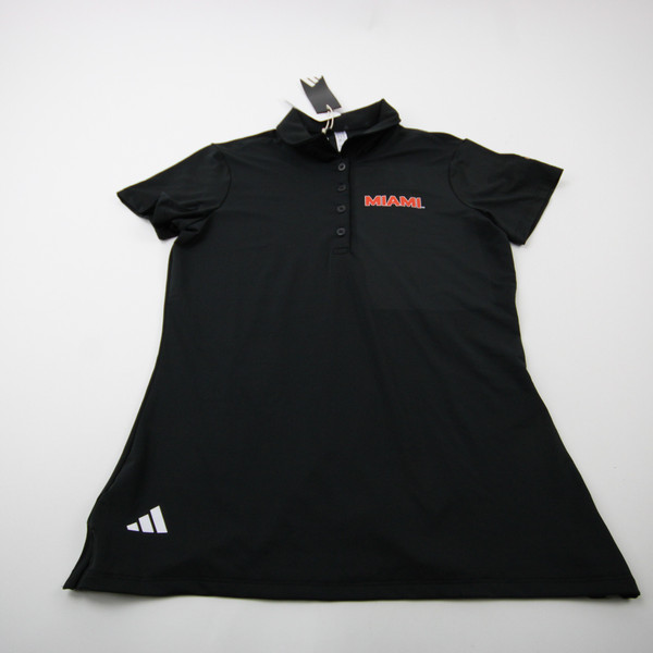 Miami Hurricanes adidas Polo Women's Black New with Tags Multiple Sizes TOPS-177339