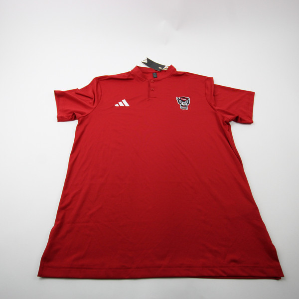 NC State Wolfpack adidas Polo Men's Red New with Tags M TOPS-177636