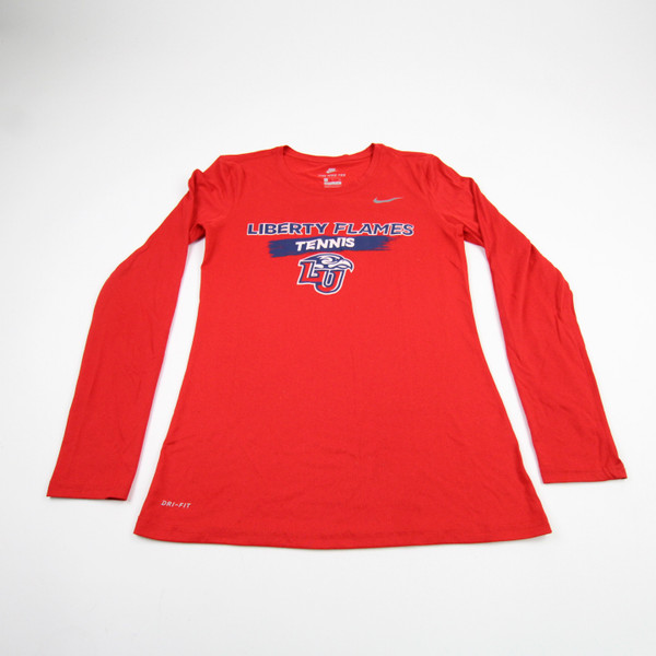 Liberty Flames Nike Long Sleeve Shirt Women's Red Used S TOPS-177697