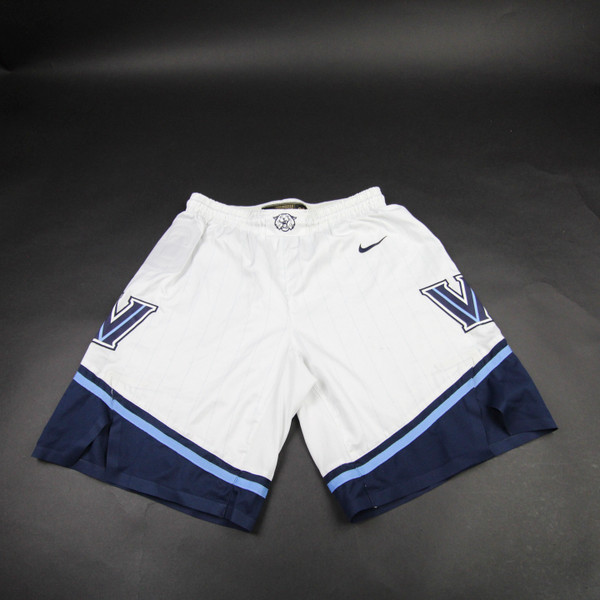 Villanova Wildcats Nike Elite Game Shorts Men's White Used Multiple Sizes SHOR-038090